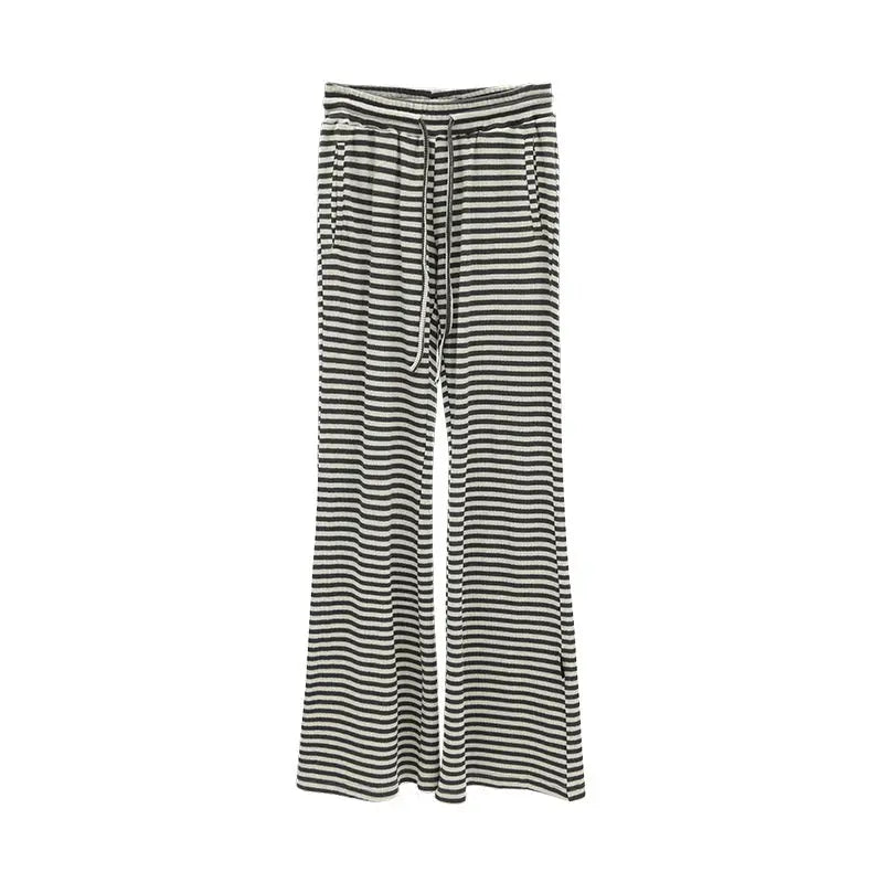 'Iconic' Grunge Striped Low-Waisted Drawstring Pants