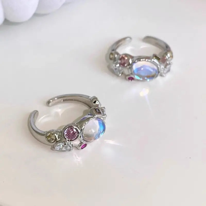 'Infinite Stone'  Y2k Pride Month Opal Rings Set