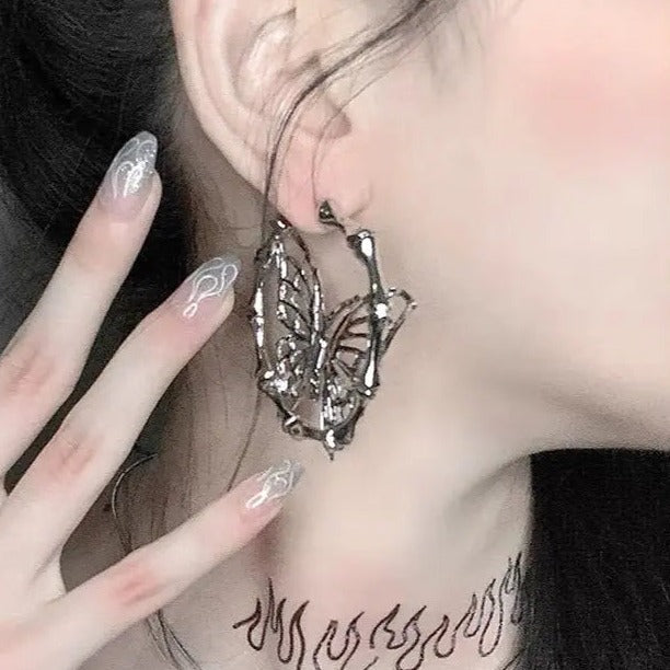 'Insomnia' Butterfly Shape Pendant Earrings