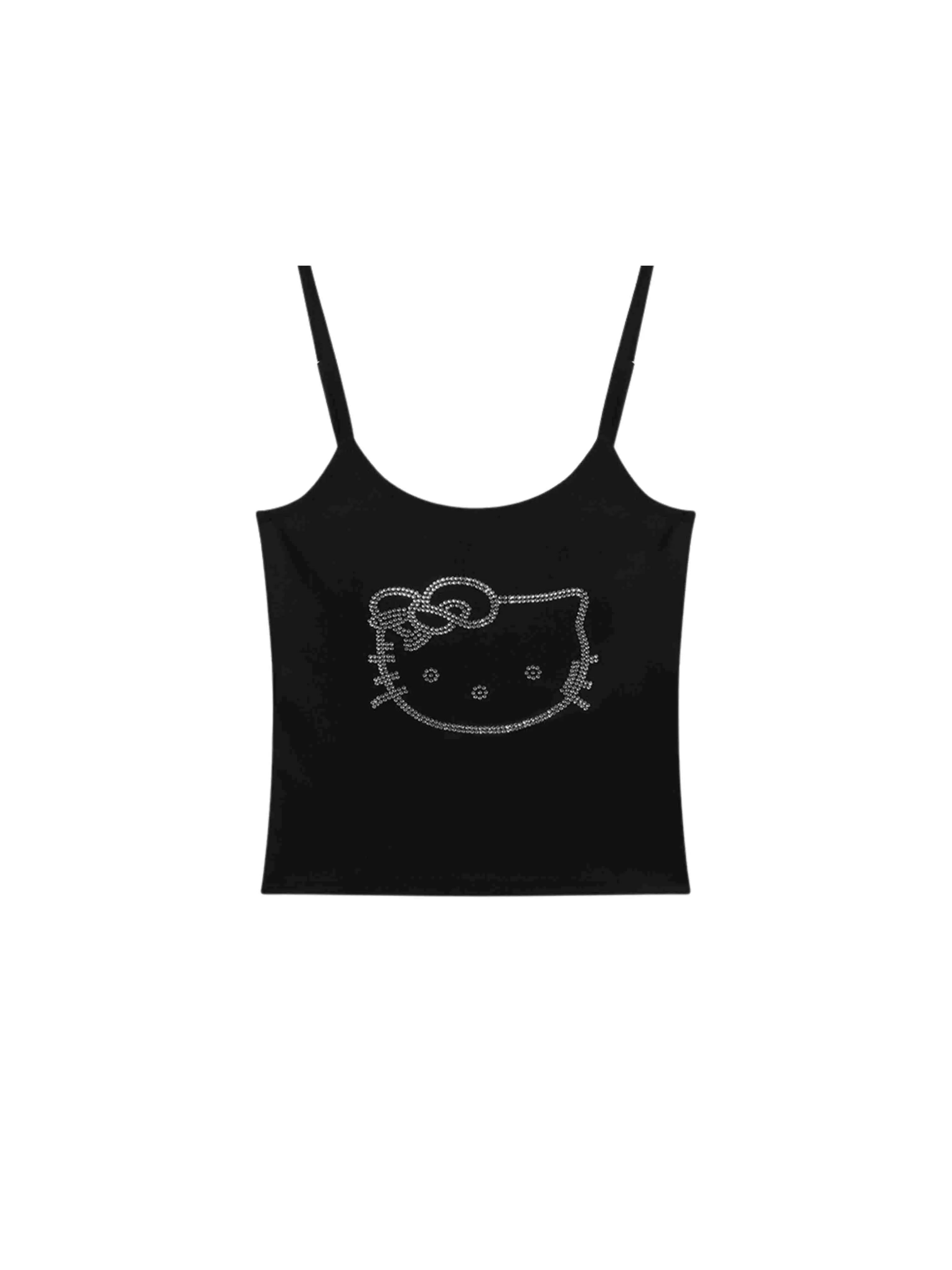 'It's Me' Y2k Kitty Face Rhinestone Cami Top