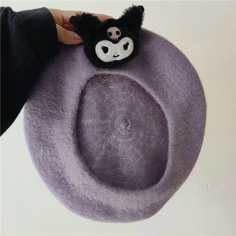 'Jingle Kat' Red Kawaii Goth Beret