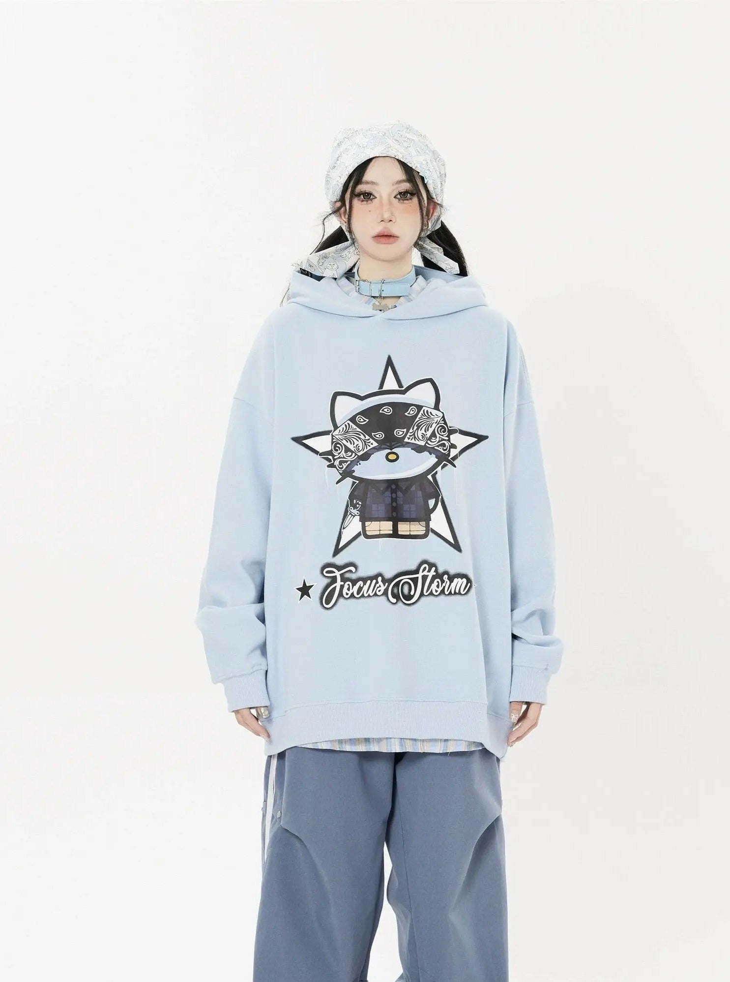 'Girl Gvng' Kawaii Cat Couple Sweatshirt