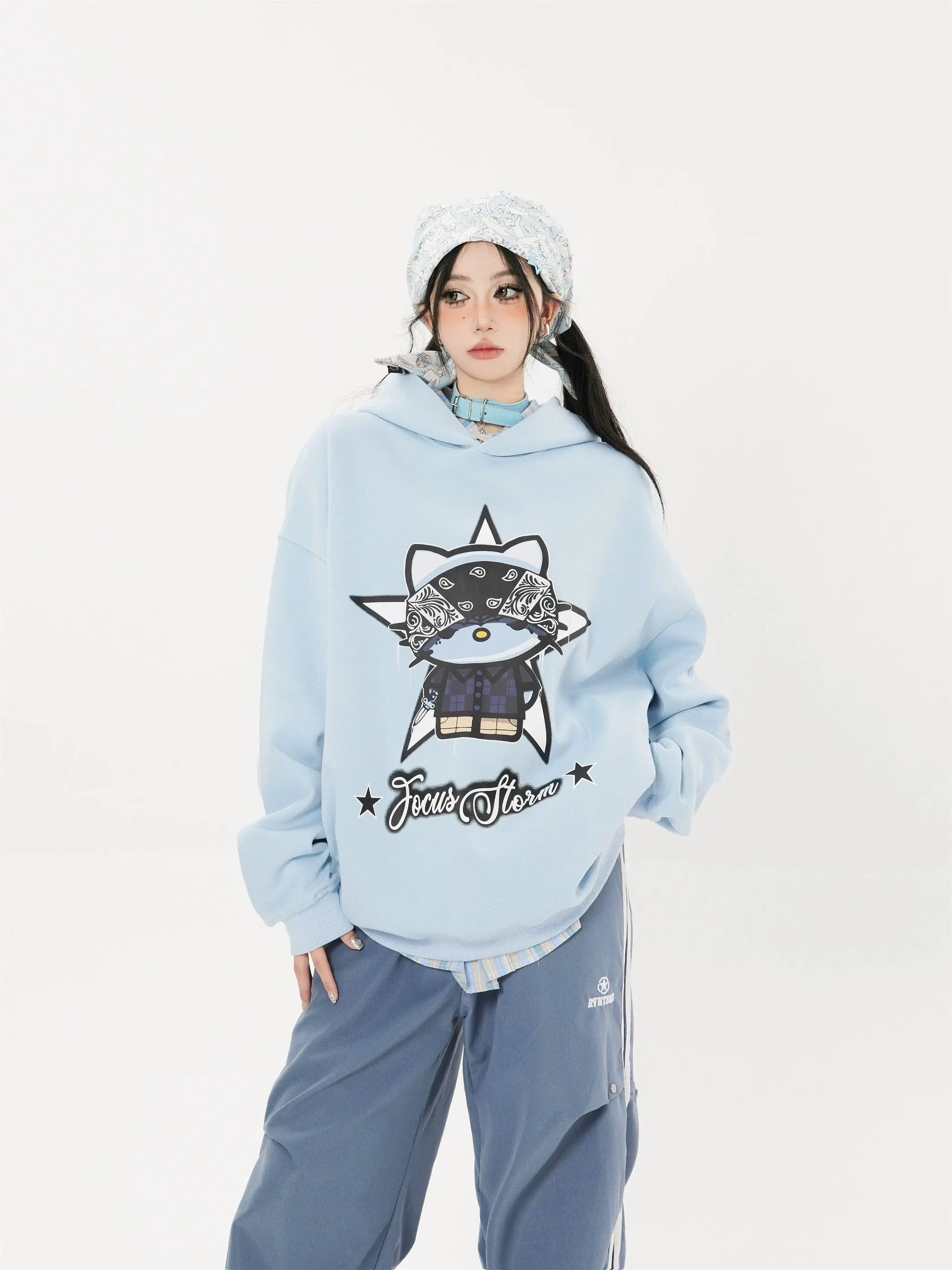 'Girl Gvng' Kawaii Cat Couple Sweatshirt