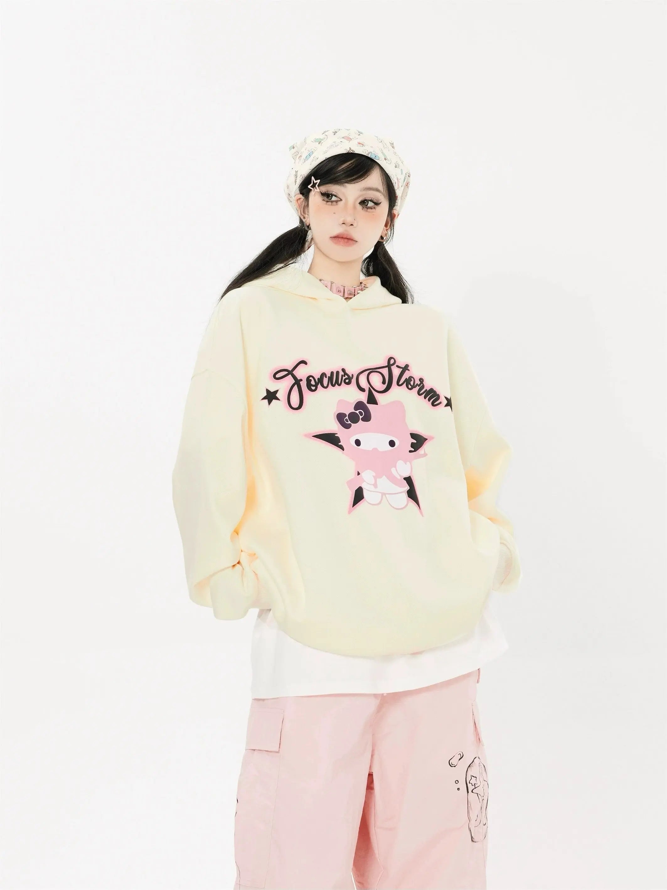 'Girl Gvng' Kawaii Cat Couple Sweatshirt