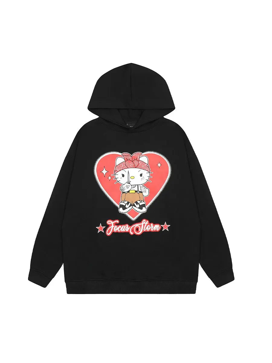 'Girl Gvng' Kawaii Cat Couple Sweatshirt