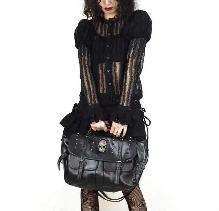 'Reborn' Dark Goth Skull Bag