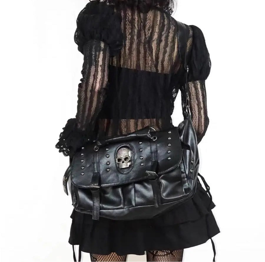 'Reborn' Dark Goth Skull Bag