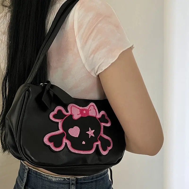 'Killer Bag' Skull Bones Underarm Bag