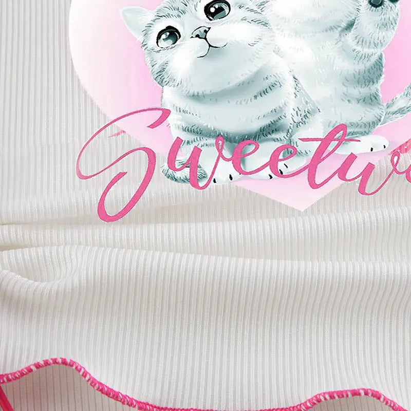 'Kitten' E-girl Cat Pattern Short Sleeves Top