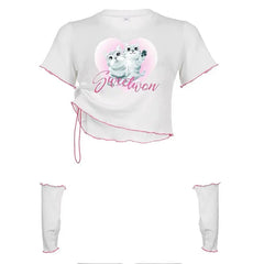 'Kitten' E-girl Cat Pattern Short Sleeves Top