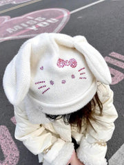 'Kitten Crush' Y2k Kawaii Sequins Knitted Hat