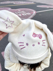 'Kitten Crush' Y2k Kawaii Sequins Knitted Hat