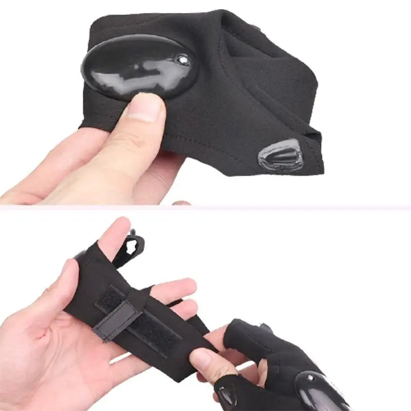 'Laser' Magic Strap Waterproof LED Tech-wear Gloves