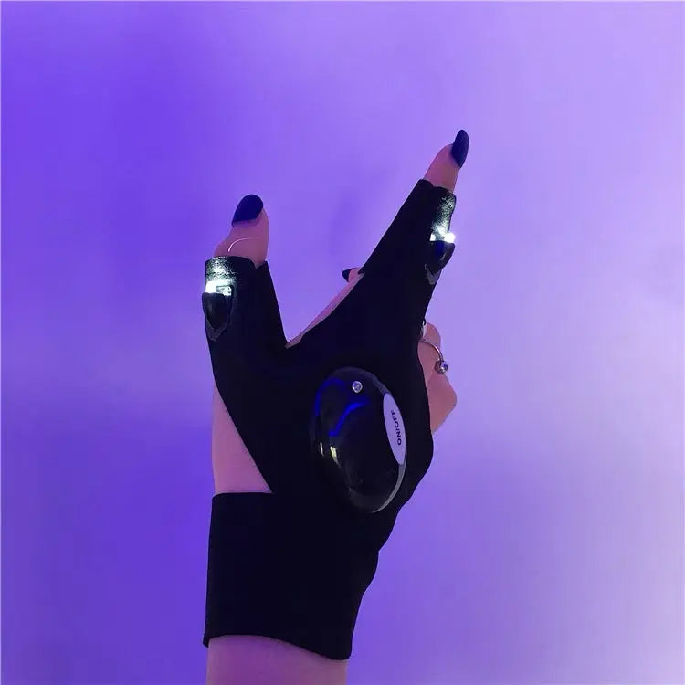 'Laser' Magic Strap Waterproof LED Tech-wear Gloves