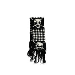 'Lich' Punk y2k Harajuku knitted skull scarf