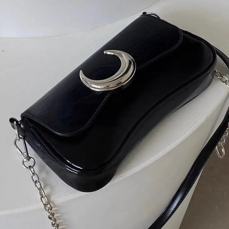 'Lonely Moon' Underarm Metal Bag