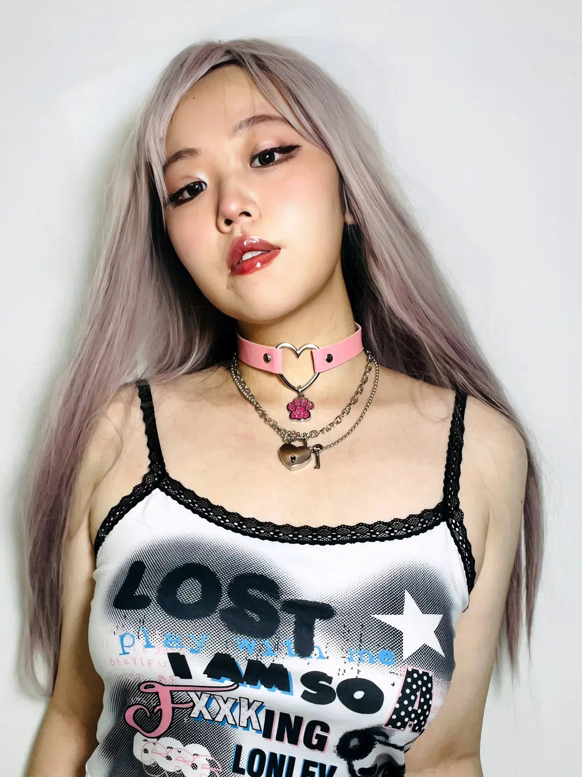 'Lost Babe' Alt Anime Y2k Graffiti Cami Top