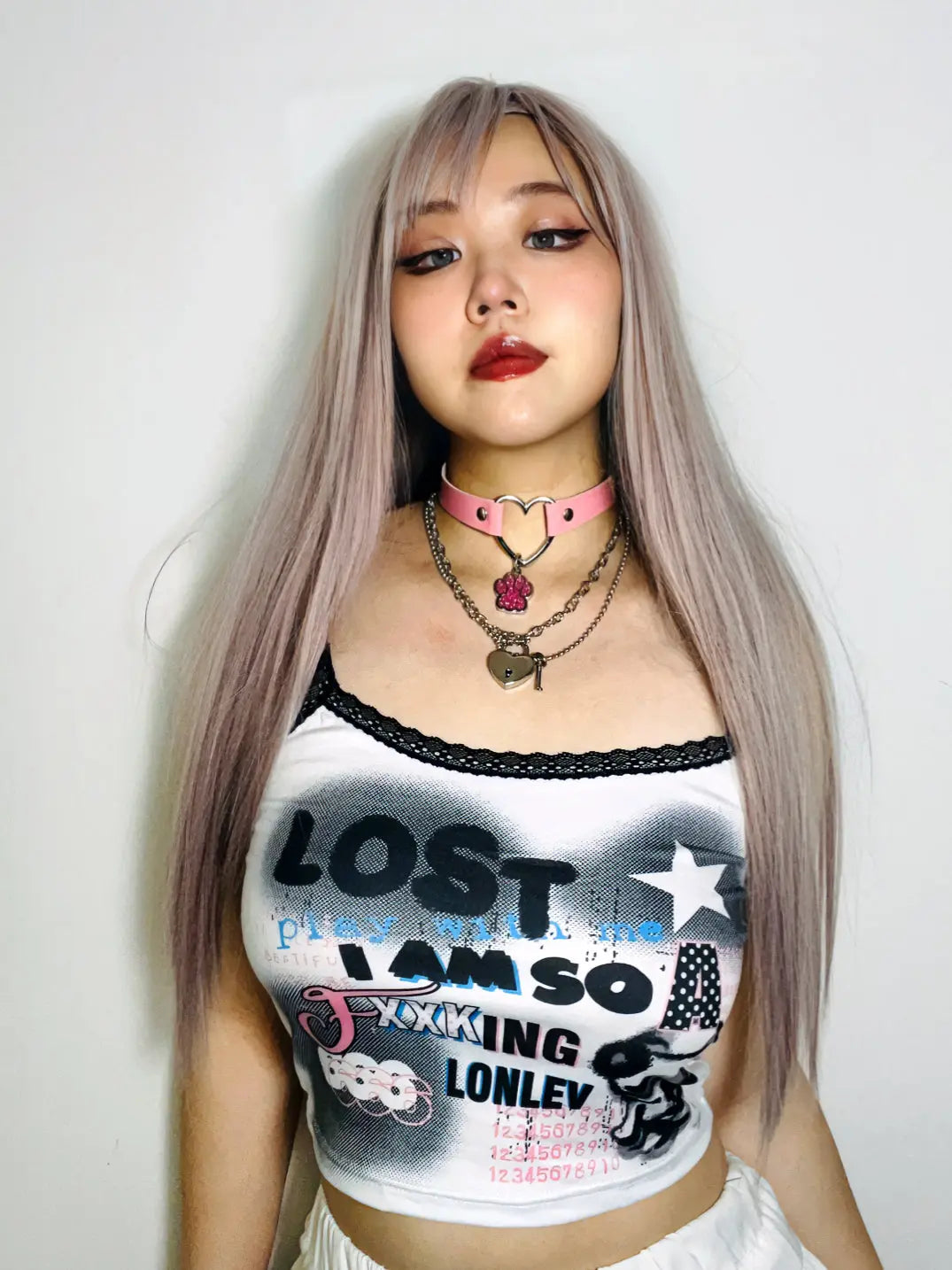 'Lost Babe' Alt Anime Y2k Graffiti Cami Top