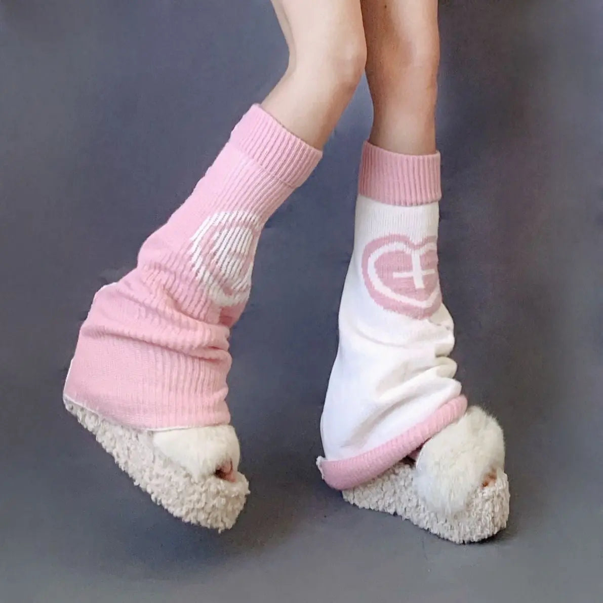 'Love Potion' Heart Shape Cross Leg Warmer