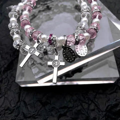 'Lullaby' Dreamy Egirl Cross Pendants Bracelet