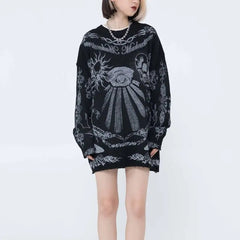 'Made Extreme' Oversized Dark Goth Graffiti Sweater