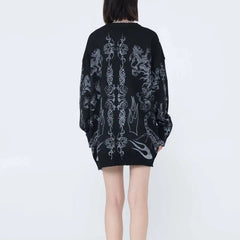 'Made Extreme' Oversized Dark Goth Graffiti Sweater