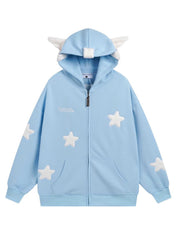 'Magic Fairies' Fairies Ears Zipped Oversized  Hoodie