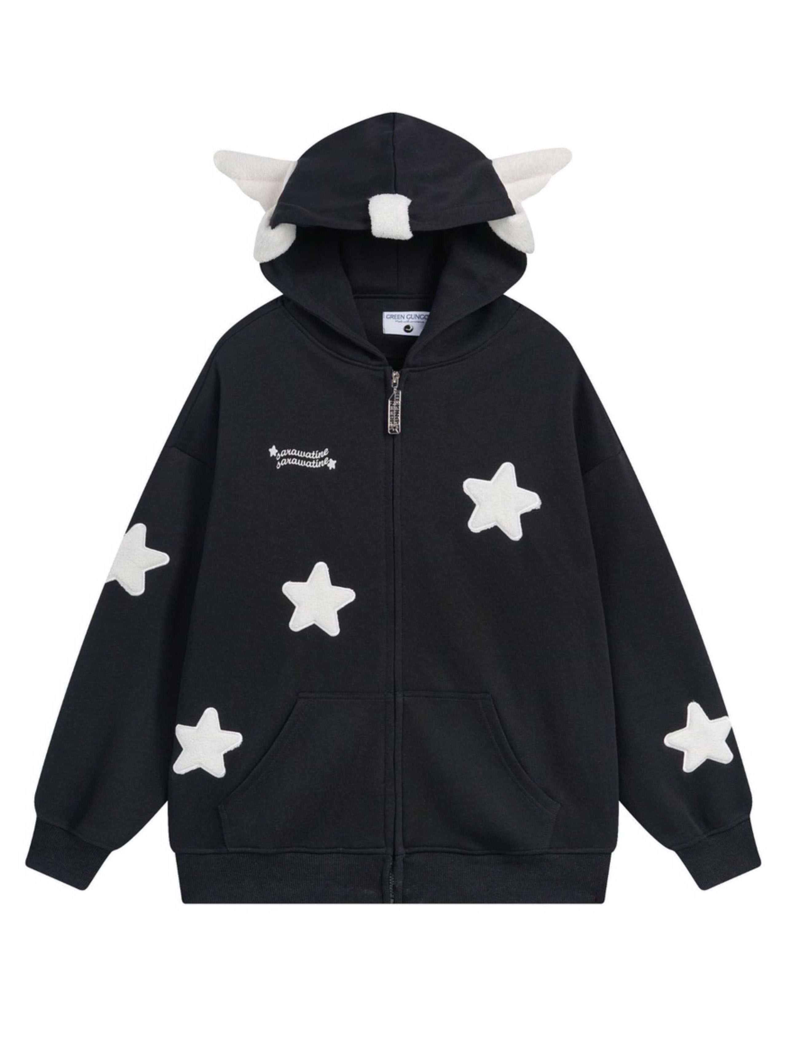 'Magic Fairies' Fairies Ears Zipped Oversized  Hoodie