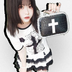 'Medical Kit' Alt Cross Ruffled Bag