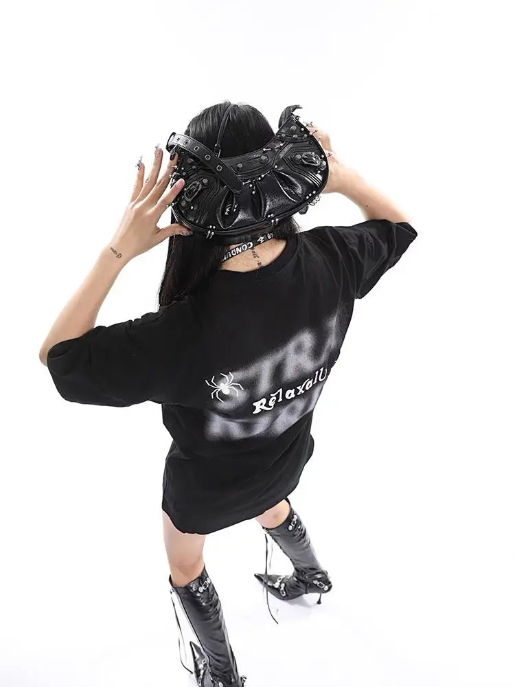 'Mega Spider' Punk Oversized Unisex Spider T-Shirts