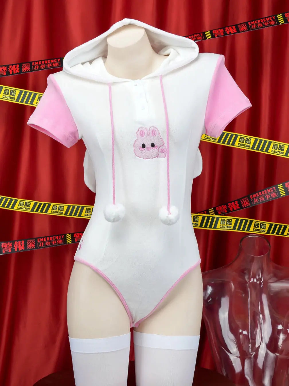 'Your Babe' Anime Girl Hooded Bunny Ears Costume