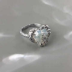 'Mermaid' Clear Heart Shape Rings