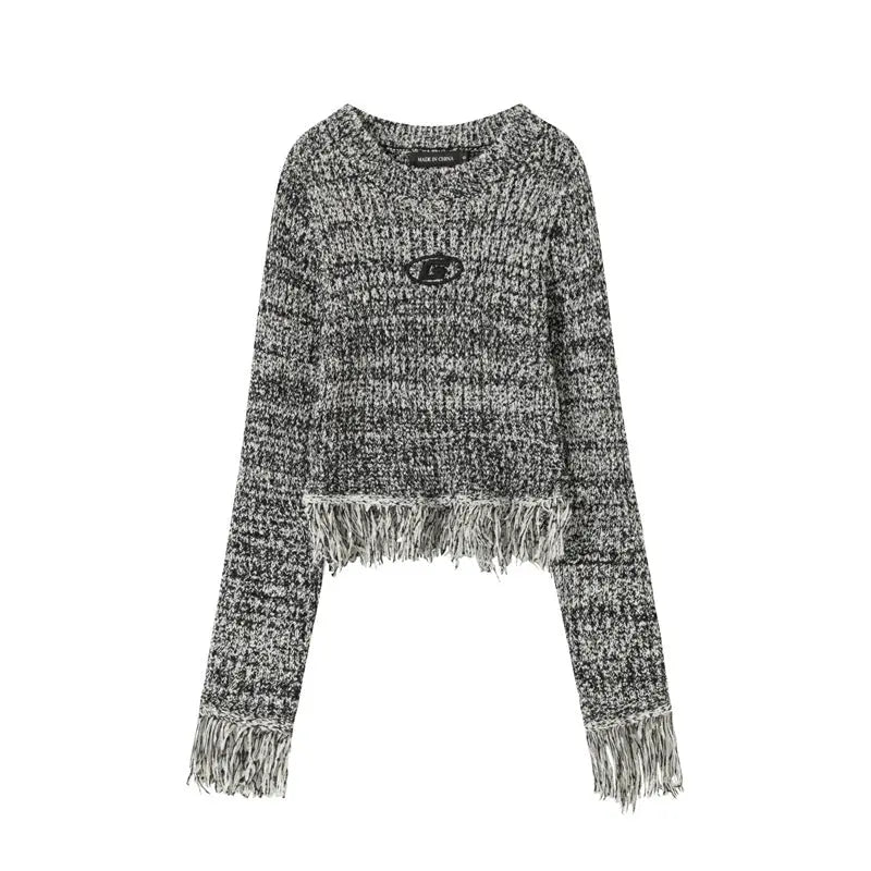 'Meteorite' Grunge Knitted Tassel Sweater Top