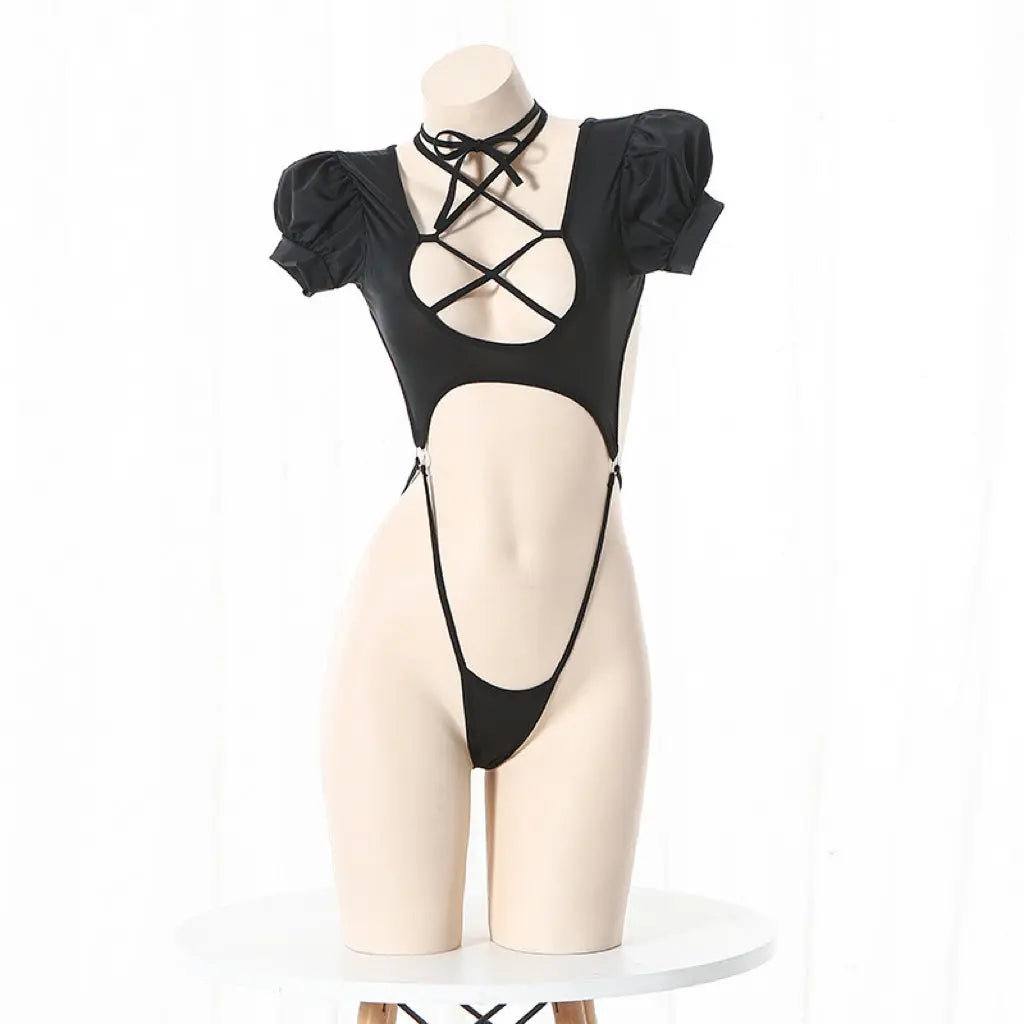 'Mey' Anime Girl Lace Up Sexy Body Suit