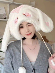 'Mini Lop' Fluffy Kawaii Pink Rabbit Winter Hat