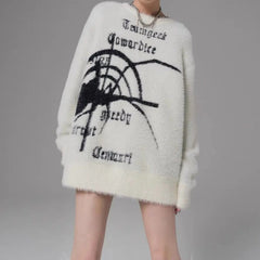 'Misumena' Dark Spider Web Sweater