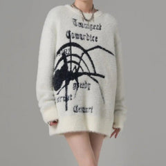 'Misumena' Dark Spider Web Sweater