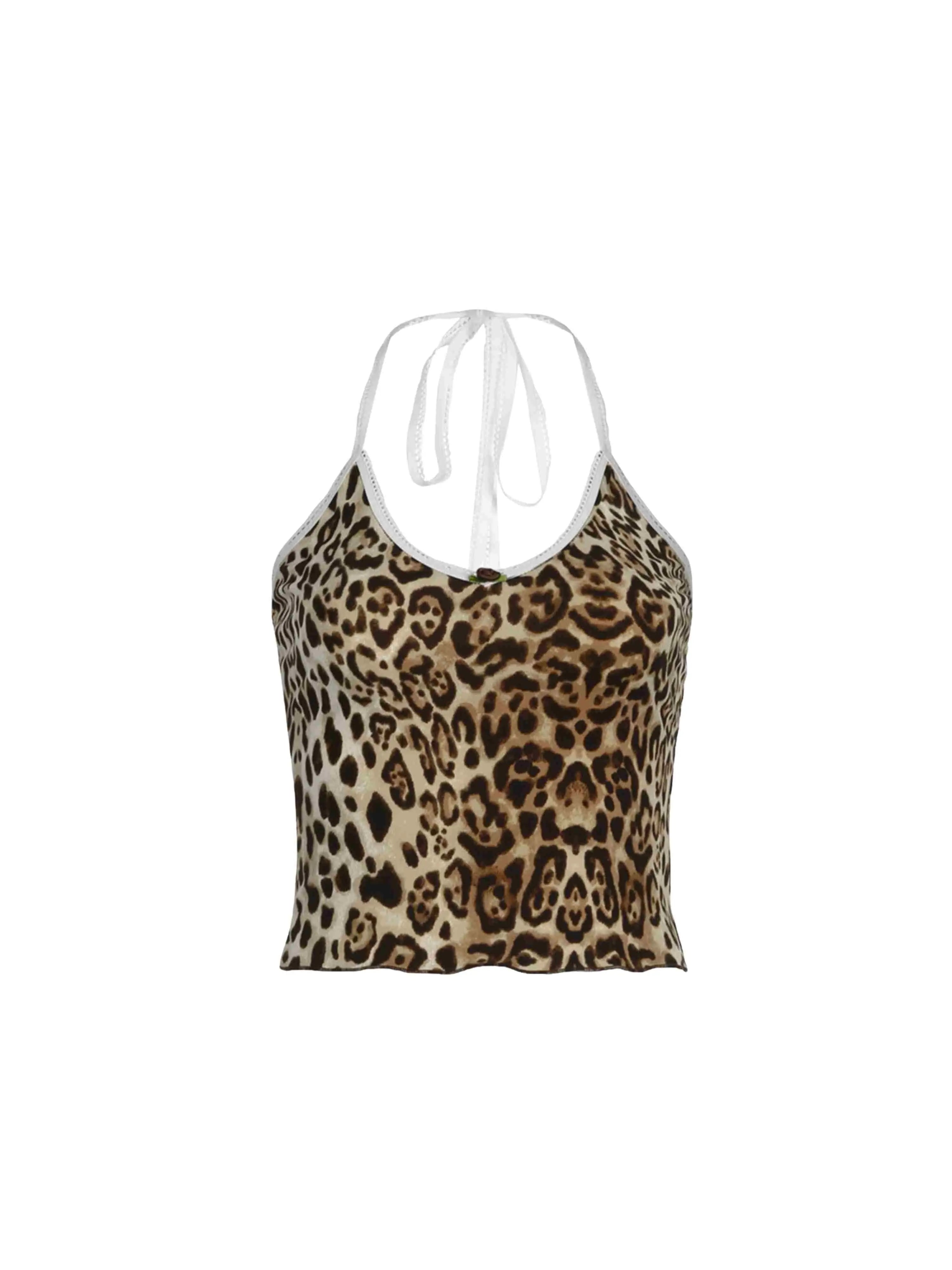 'Mob Wife' Cheetah Prints Cami Tank Top