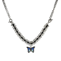 'Morpho' Hip Hop Butterfly OT Buckle Necklace