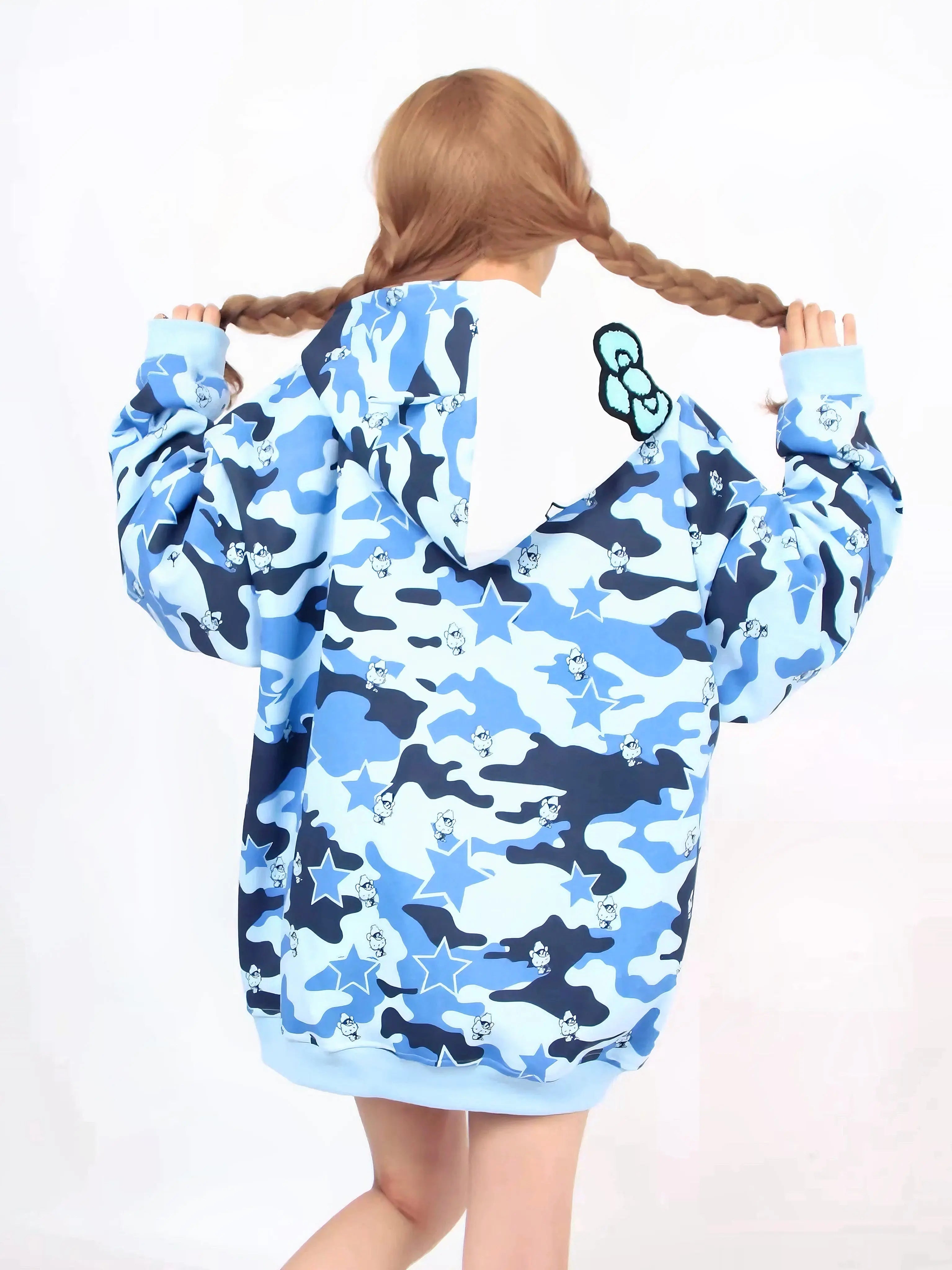 'Mua' Kawaii Streetstyle Camouflage Kitty Hoodie