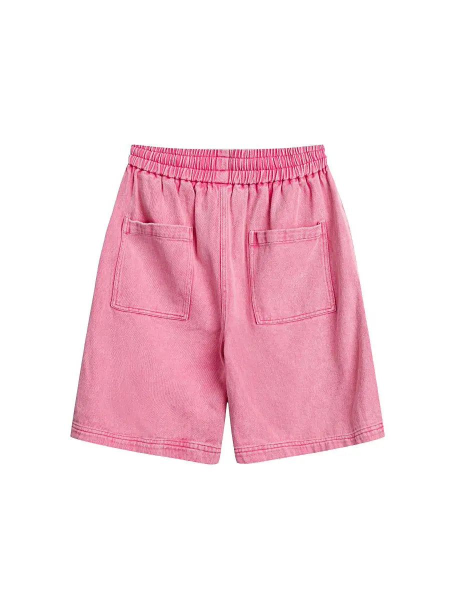 'Naughty Pink' Pastel Street Style Ripped Shorts