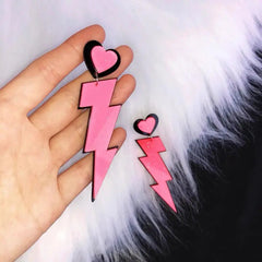 'Neon' Hot Pink Thunder Egirl Earrings