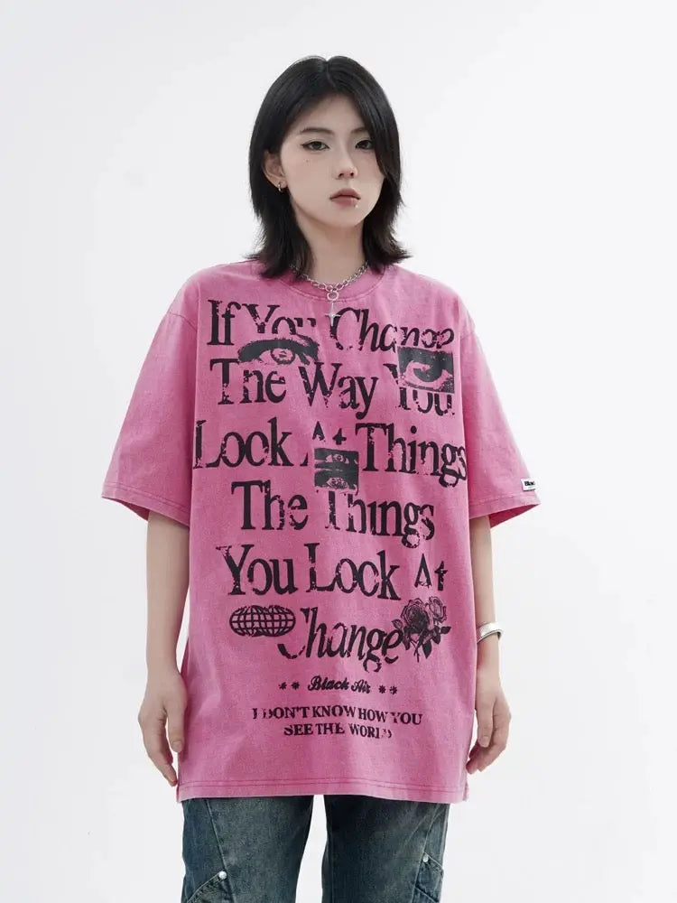 'Off Rules' Black Pink Graffiti Shirts