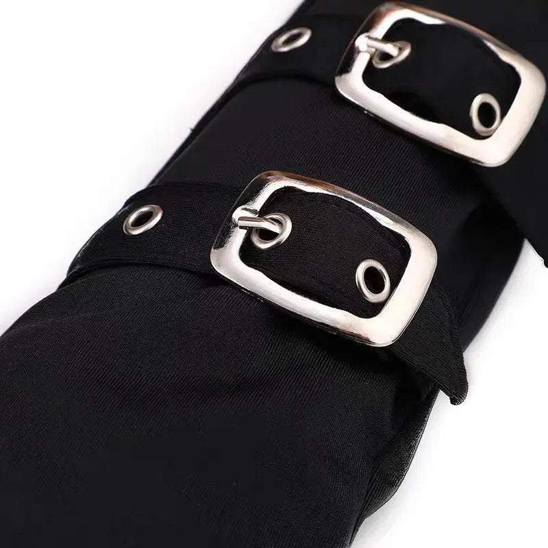 'Off Trail' Goth Grunge Buckle Gloves