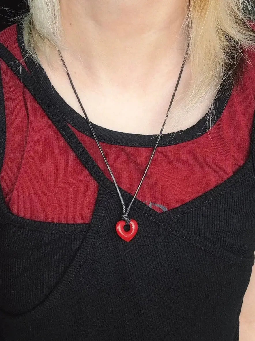 'Out of Time' Heart Shape Hollow Necklace