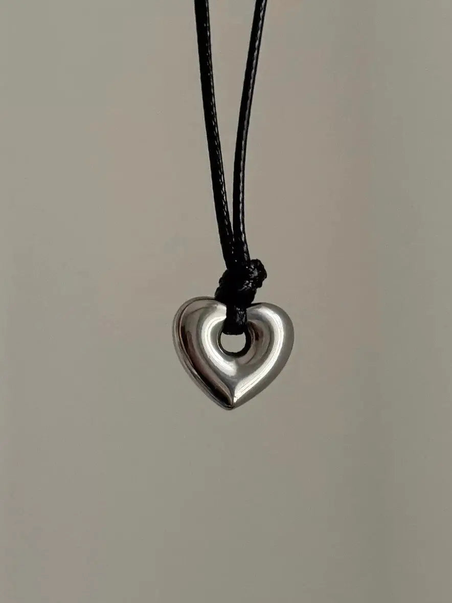 'Out of Time' Heart Shape Hollow Necklace