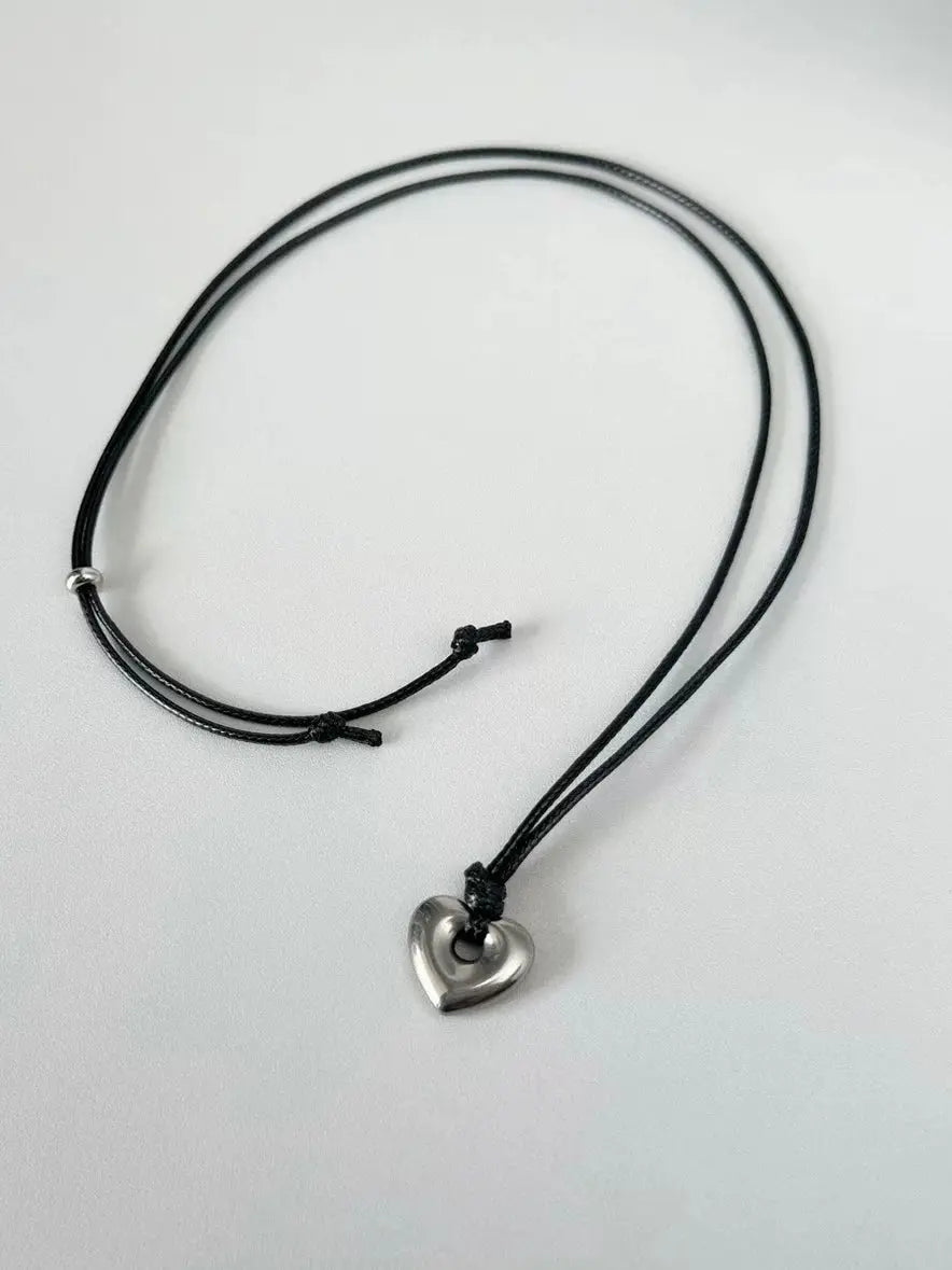 'Out of Time' Heart Shape Hollow Necklace