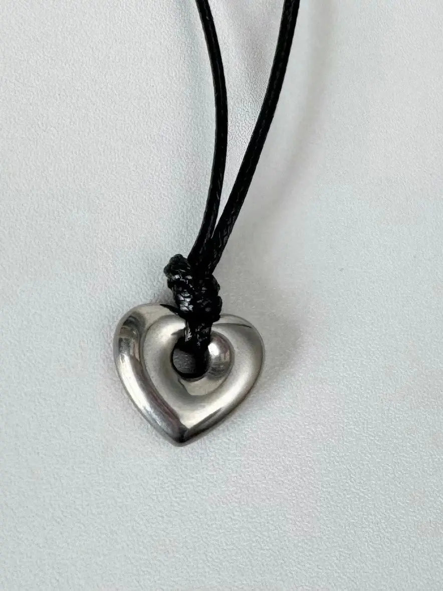 'Out of Time' Heart Shape Hollow Necklace