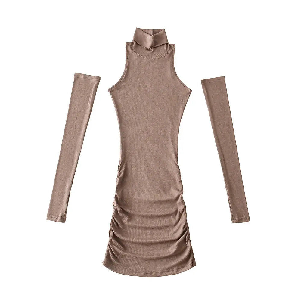 'Overlooker' Turtleneck Sheath Dress