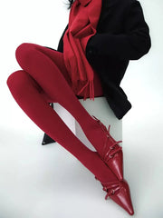 'Paint The Town Red' Pastel Stretchy Y2k Tights